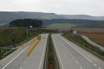 A38 Autobahn Papstbesuch Etzelsbach Eichsfeld Vollsperrung Pilger gesperrte Anschlustelle 67