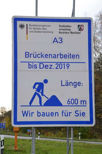 A3 Autobahn Emmerich Elten Brckeneinschub Streckenkontrolle Autobahnmeisterei 51