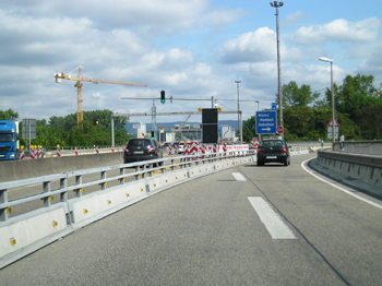 A643 Lkw Sperranlage Autobahn Rheinbrcke Wiebaden Schierstein Mainz Mombach 63