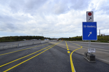 Autobahn Rheinbrcke Duisburg Neuenkamp A40 Vollsperrung Verkehrsfreigabe 26