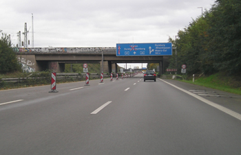 Autobahn Rheinbrcke Duisburg Neuenkamp A40 Vollsperrung Verkehrsfreigabe 49