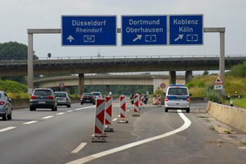Autobahnbrcke A1 Leverkusen Kln-Merkenich Rheinbrcke Vollsperrung 72
