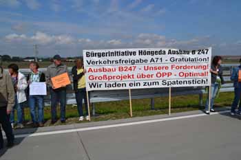 Verkehrsfreigabe Bundesautobahn A71 Gesamtfertigstellung Brgerinitiative Pro B 247 Hngeda 04