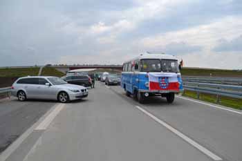Verkehrsfreigabe Bundesautobahn A71 Gesamtfertigstellung Robur Oldtimer  Thringen 49