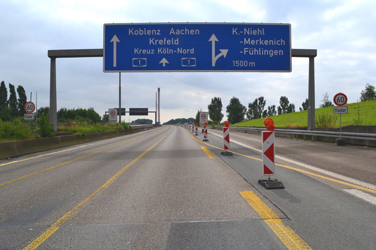 Autobahnbrcke A1 Leverkusen Kln-Merkenich Vollsperrung 42